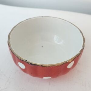 Vintage Sarreguemines & Digoin France Polka Dot Mixing Bowl - 3.75"